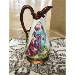 Vintage Hand Painted Ceramic Pitcher